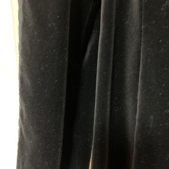 Louis Feraud Black Silk Velvet Wool Midi Dress 14 - Picture 7 of 7